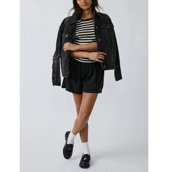 🎉LAST CHANCE🎉 FREE PEOPLE Slinky Baby Tee / Black Gardenia Combo - Picture 3 of 8